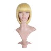Mapofbeauty Peluca Rubio Liso 30 Cm Con Fleco Mapofbeauty