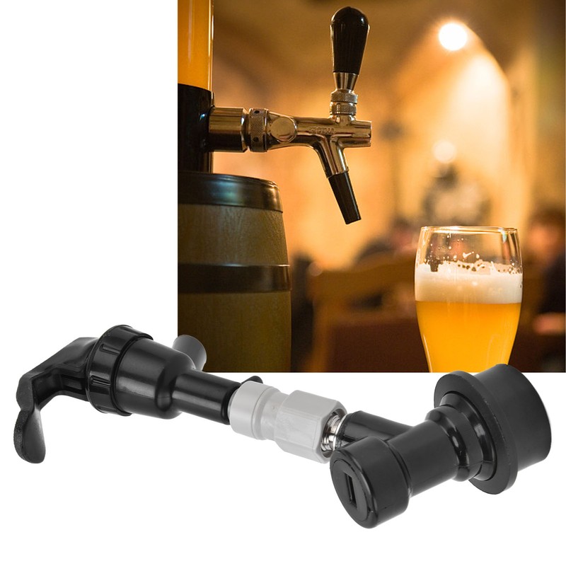 Beer Dispenser Plastic Black Portable Beer Tap Faucet for Outdoor