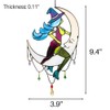 Stained Suncatcher Witch on Moon Decor Window Hanging Outdoor Wall