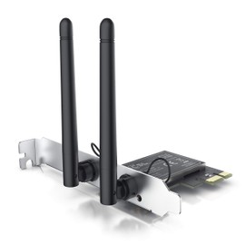 CSL - WLAN Network Card 2.4 GHz PCIe - 300 Mbit s WiFi Adapter Card - 2 External 2dbi Antennas - Space-saving for PC Installation - WEP WPA and WPA2 Encryption - PCI Express - Windows 10, 11