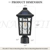 NAXTTII Solar Lamp Post Light Outdoor Waterproof Black Aluminum with