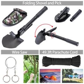 GPUSFAK Emergency Survival Kit, 144pcs Survival Gear with Molle Pouch for Camping Hiking for Men