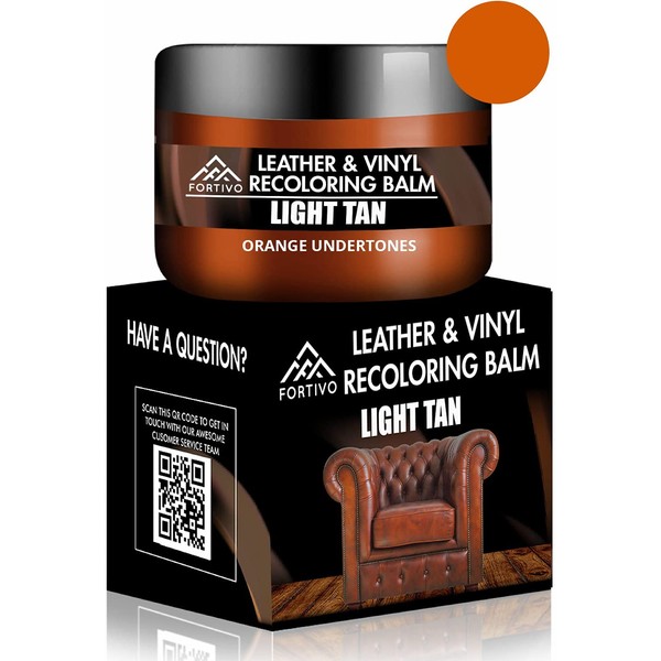 Leather Repair Kits for Couches - Leather Color Restorer for Furniture, Car Seats, Furniture - Leather Recoloring Balm Leather Repair Cream Leather Repair for Upholstery (Orange Light Tan)