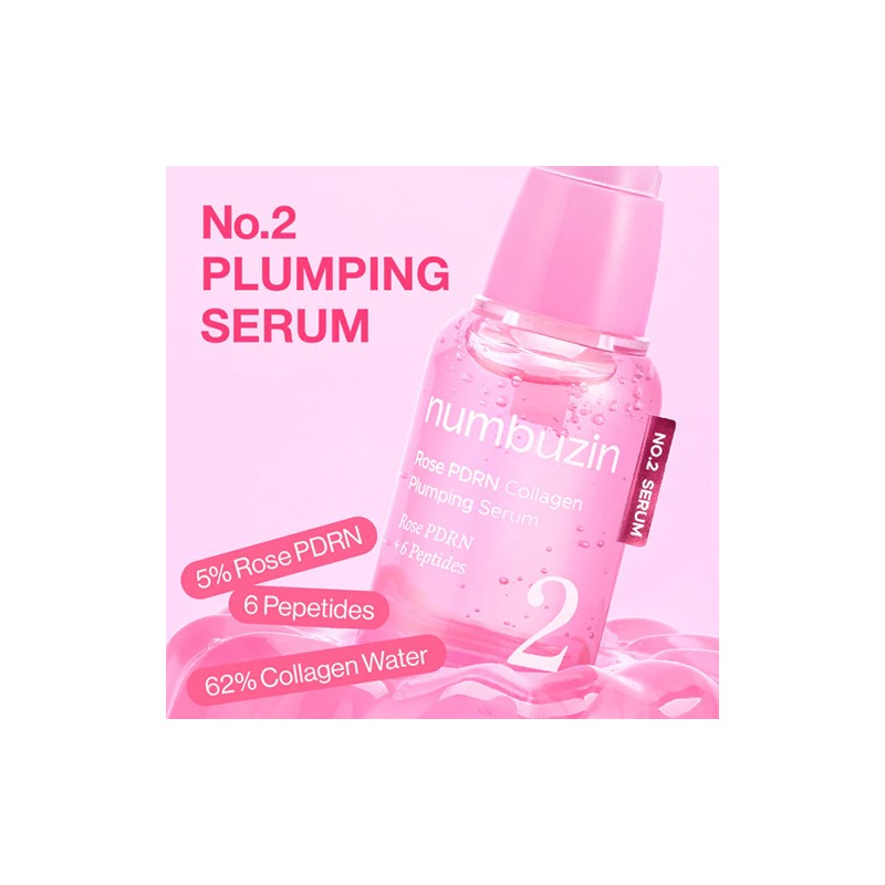 Numbuzin [Numbuzin]No.2 Rose PDRN Collagen Plumping Serum Duo 1.2ml (10ea)