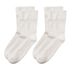 Gunze Sabrina Women's Crew Length Socks, 2 Pairs, white (off-white)