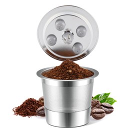 Stainless Steel Reusable K Cups for K eurig Supreme & Supreme Plus, Reusable K Cups Five Hole Universal K-eurig Refillable Coffee Pod Filter (1 Pack)