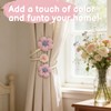 Flower Curtain Tiebacks 2 Pack, Boho Curtain Holdbacks with Adjustable