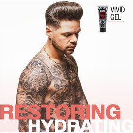 Reuzel Vivid Gel - Tattoo Moisturizer - Keeps Skin Smooth and Hydrated - Helps Reduce Color Fading - Suitable for Morning or Evening Use - Vegan Formula - Sulfate and Paraben Free - 100 ml Mantiene la Piel Suave e Hidratada, Ayuda a Reducir la Decoloració