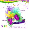 Formery Mardi Gras Feathers Headband Feather Sequins Carnival Parade Hairband