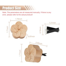 Wood Flower Essential Oil Diffuser, Car Air Freshener Vent Clip Aromatherapy Diffuser, Car Diffusers for Essential Oils, Car Diffuser Clip for Car Office Bedroom (Light-1 Pack)