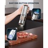 CIRCLE JOY Electric Pepper Grinder Stainless Steel Rechargeable Pepper Mill