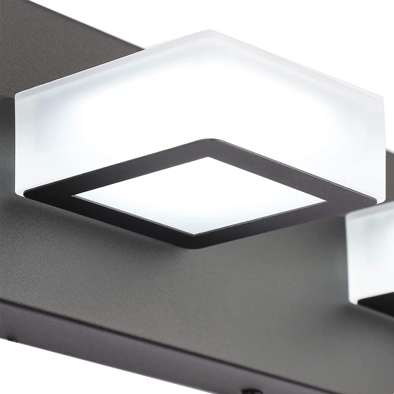 Ralbay 5 Color Temperature Black Vanity Lights for Bathroom Dimmable