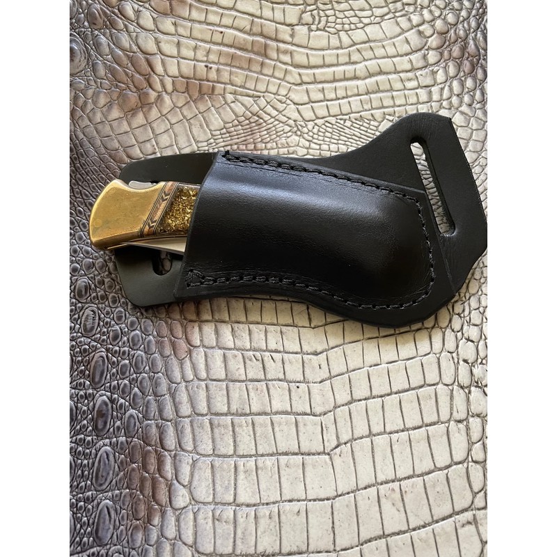 Leather Pocket Right Hand Knife Sheath Fits Buck 110 or