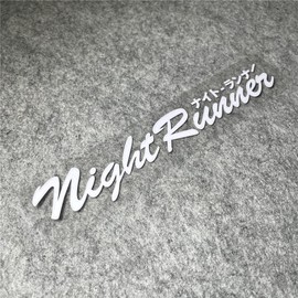 Night Runner Car Styling and Decals Vinyl Auto Rear Windshield Window Door Decorate Stickers Applique (80cmx14.5cm, White)