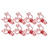 100pcs Binder Clips Cute Rabbit Shape Strong Clamping Force Metal