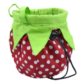 Strawberry Chalk Bag with Carabiner Drawstring for Rock Climbing Weight Lifting Rock Climbing Bag Chalkbag