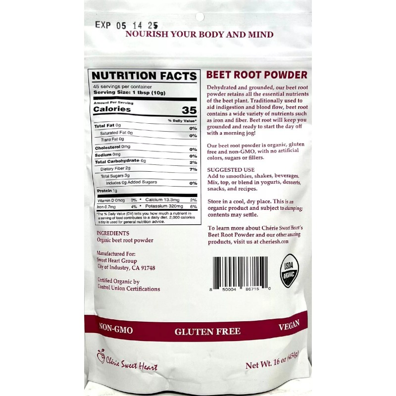 Chérie Sweet Heart Cherie Sweet Heart Certified Organic Raw Beet