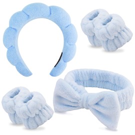 Chanaco Skincare Headband, Headband for Washing Face, Face Wash Headband, Wrist Bands, Head Band for Skincare, Teen Girl Gifts Trendy Stuff, Self Care Gifts for Women
