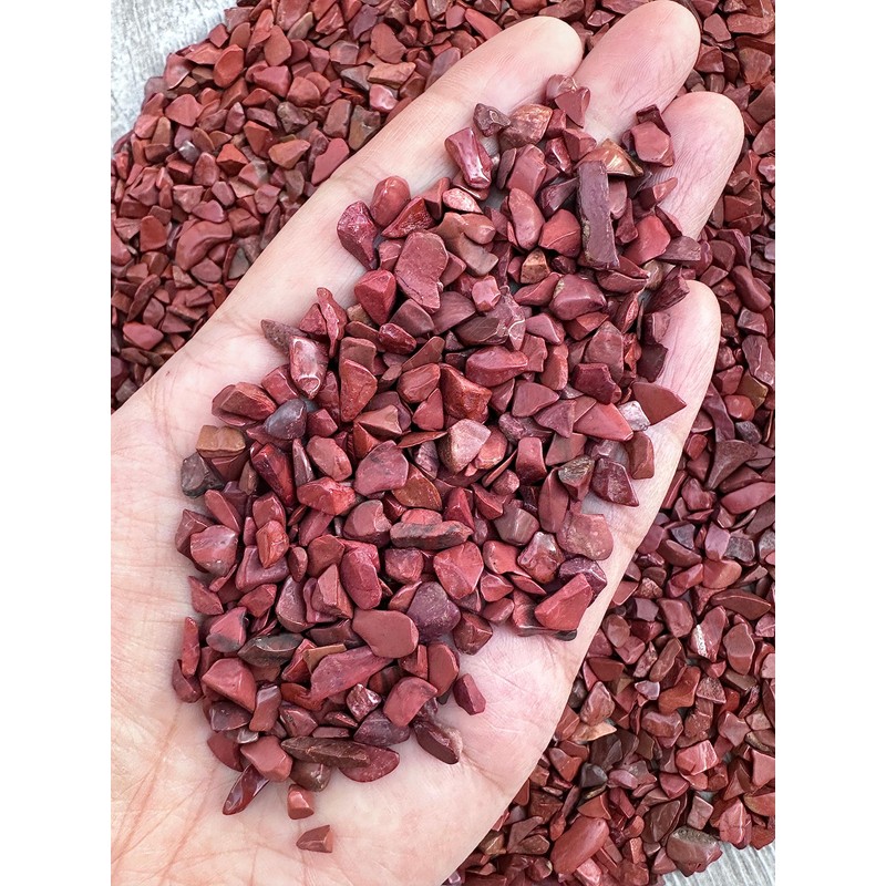 Wholesale Natural Semi Tumbled Red Jasper Gemstone Chips, Crushed Mini
