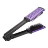 Clamp Flat Brush Double Sided Hair Straightening Artificial Bristle Splint