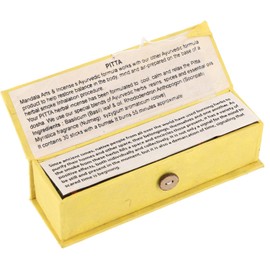 GURU SHOP Himalayan Herbs Dosha Incense Sticks, Holy Basil Incense, Gift Box, Pitta, Yellow, 14.5 x 4.5 x 3.5 cm, Incense Sticks from Tibet, Nepal