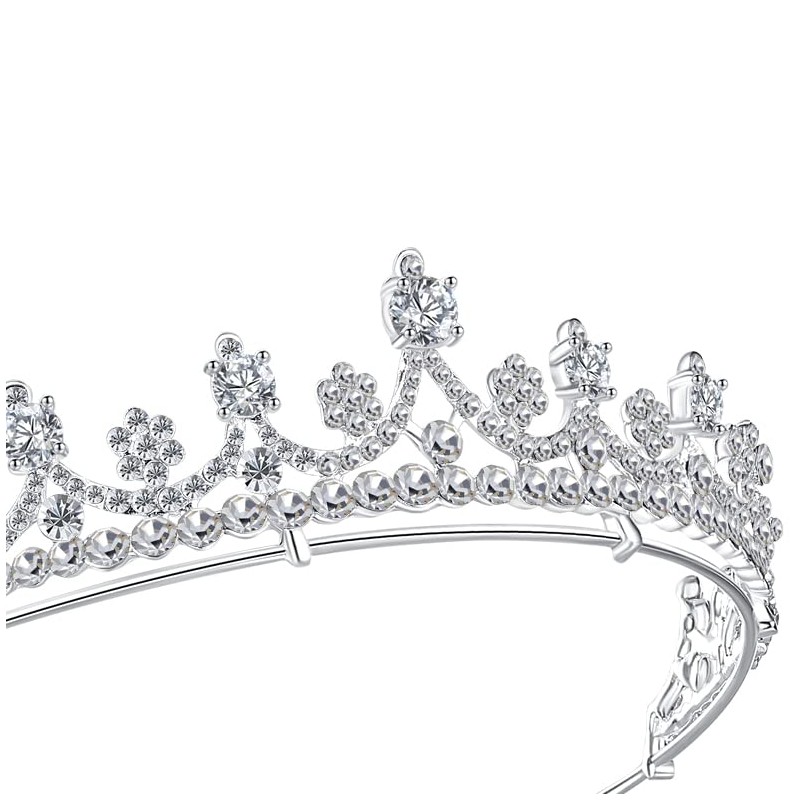 Lovelyshop Shinny Zircons delicada Tiara de aleación nupcial real para