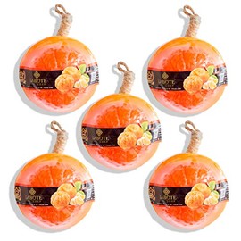 LABOTE Handmade Thai Organic Natural Soap Orange with Typical Fragrance - Pack of 5
