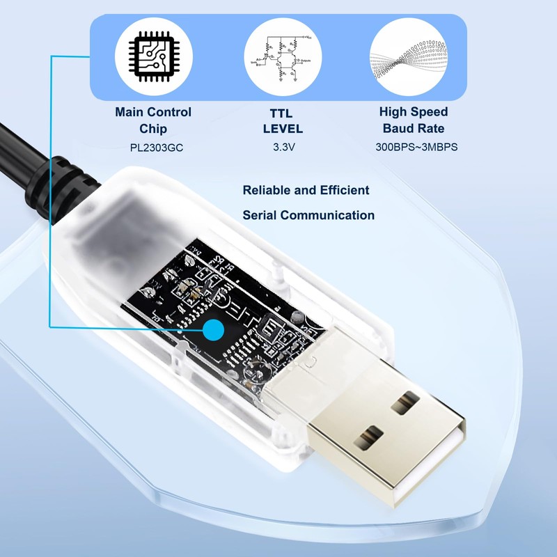 DTECH USB to TTL Serial Adapter Cable 3.3V 4 Pin