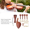 4/4 Wood Violin Parts Tailpiece Chinrest Tuning Pegs Metal Tail