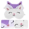 Healvian 2pcs Cute Plush Eye Mask Fluffy Shaped Sleep Masks