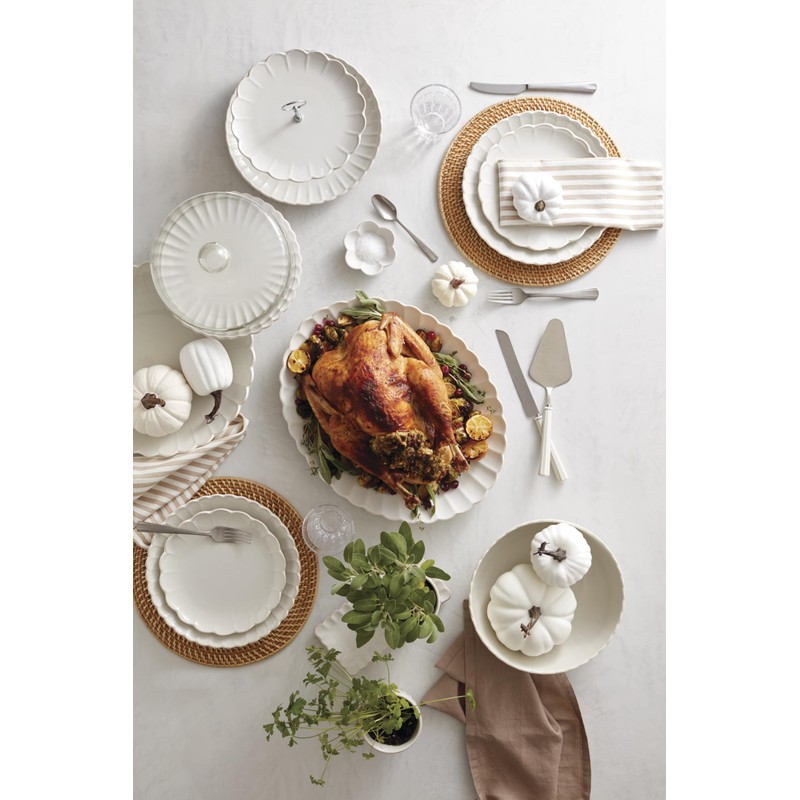 Lenox 897195 French Perle Scallop White 2-Tier Server