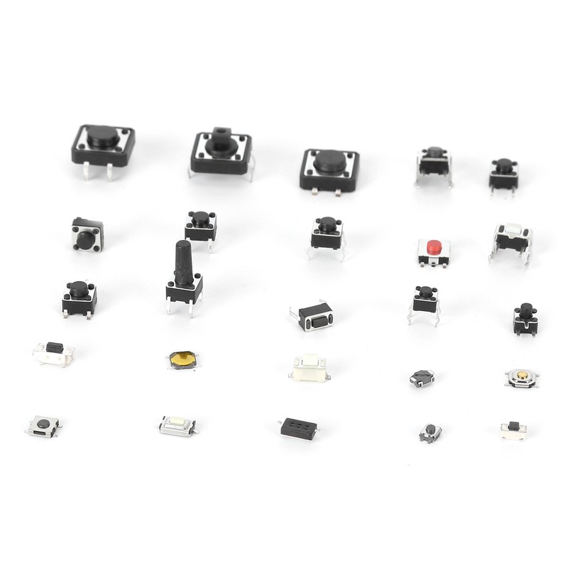 Tactile Push Button Switches 25 Values 12V 50mA Micro Momentary