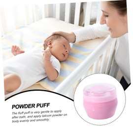 Healvian 2 Sets Baby Plush Powder Puff for Infants Soft Body Talcum Powder Puff Easy Dispensing Design for Newborn Care and Bath Time