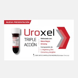 Uroxel L-arginina Ampolletas Bebibles Apoyo Para Prstata Suplemento, Reforzado Maca, Damiana, Fenogreco, Vitaminas Marca Argum                        