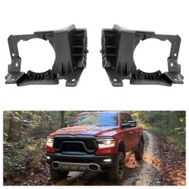 HECASA Pair Fog Light Bracket Compatible with 2019-2024 Ram 1500 Replacement for CH1061119 68403915AA Fog Lamp Bracket - Driver&Passenger Side