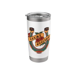 Lucky Bastard Horseshoe, Roses, LeJits, Fighting, Jiu-Jitsu Stainless Steel Insulated Tumbler