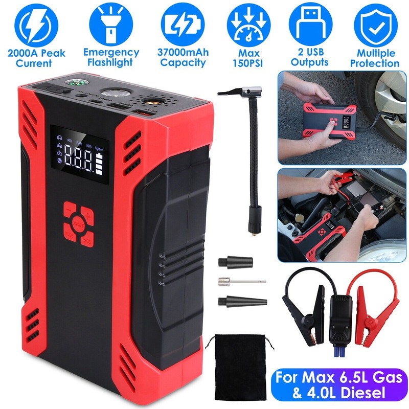 iNOVA 37000mAh Portable Car Jump Starter Booster Jumper Battery Charger