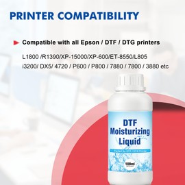 Aulay DTF Moisturizing Liquid 100ml | Moisturizer Solution for Printheads,Cap Station & Dampers Daily Maintenance |Prevent Clogging|for 8550 L1800 R1390 L805 etc DTF &DTG Printer Maintenance Fluid