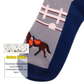 Belloxis Horse Riding Socks 3 Pairs Horse Riding Gifts Knee High Socks for Women Horse Gifts for Girls Horse Gifts for Women Long Socks Women Equestrian Gifts