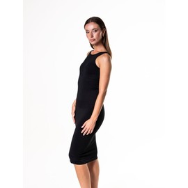 HeyShape Sleeveless U-Back Maxi Dress - Women's Shapewear - Body Shaper Tummy Control Shapewear for Women, Black XL/2XL