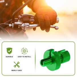 HOPESPANNER 4 Pcs M8 Motorcycle Clutch Brake Cable Adjuster Screw Aluminum Alloy Brake Clutch Line Adjusting Bolt for Motorbike Scooter Dirt Bike Green