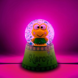 Sanrio Keroppi Mini globo de nieve iluminado con visualización de purpurina en remolino, 3 pulgadas de alto