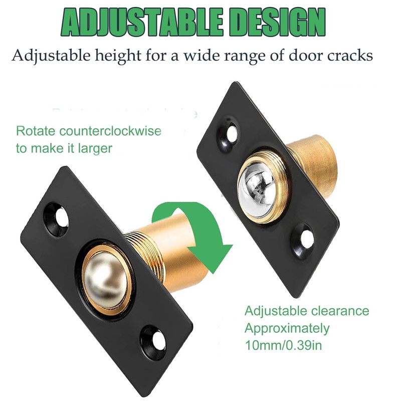 Litensh 4pcs Adjustable Cabinet Door Ball Catch, Stainless Steel Ball