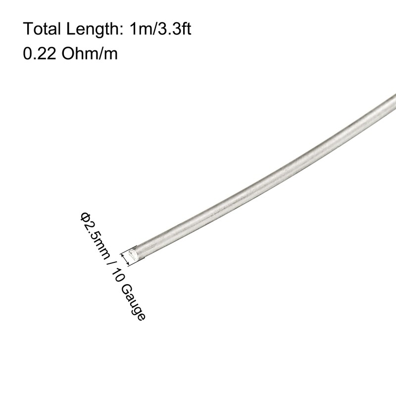 sourcing map 10 Gauge Nichrome 80 Cr20Ni80 Heating Resistance Wire