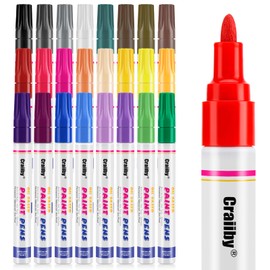 Oil Based Paint Markers, 24 Colors Permanent Paint Pens, Waterproof Quick Dry Paint Marker Set for Rock Painting, Wood, Glass, Metal, Plastic, Canvas, DIY Craft