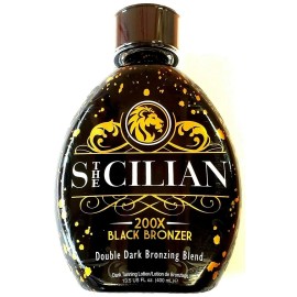 The Sicilian 2024 The Sicilian 200x Double Dark Black Bronzer Tanning Lotion Indoor / Outdoor