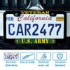 2 Pcs License Plate Frame for U.S. Army Veteran Black
