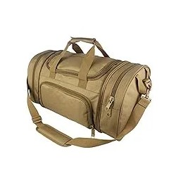 Customized Sports Duffel Bag Outdoor Waterproof Luggage Bag Travel Clothing Sneakers Travel Sport Gym Shoulder Bagcolor: Tan, size: 21inches