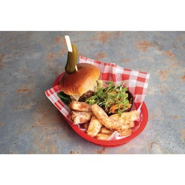 CL657 Red Gingham Greaseproof Paper, 250 mmx 250 mm (Pack of 200)