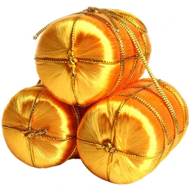 NBK M303-6 Gold Bales Celebration Bales, 3 Bales, Diameter 1.6 inches (4 cm), 1 Piece, For Table Decoration